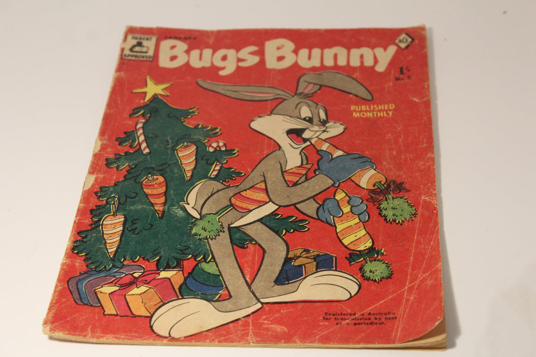 Bugs Bunny, No 5 January 1957 Magazine Paperback - Ephemera