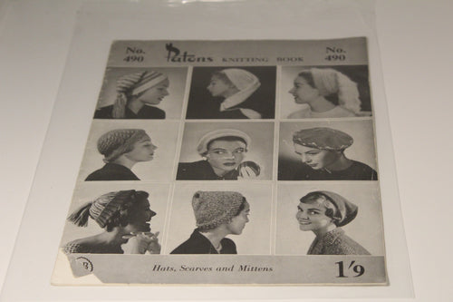 Patons Knitting Book No 490 - Hats Scarves