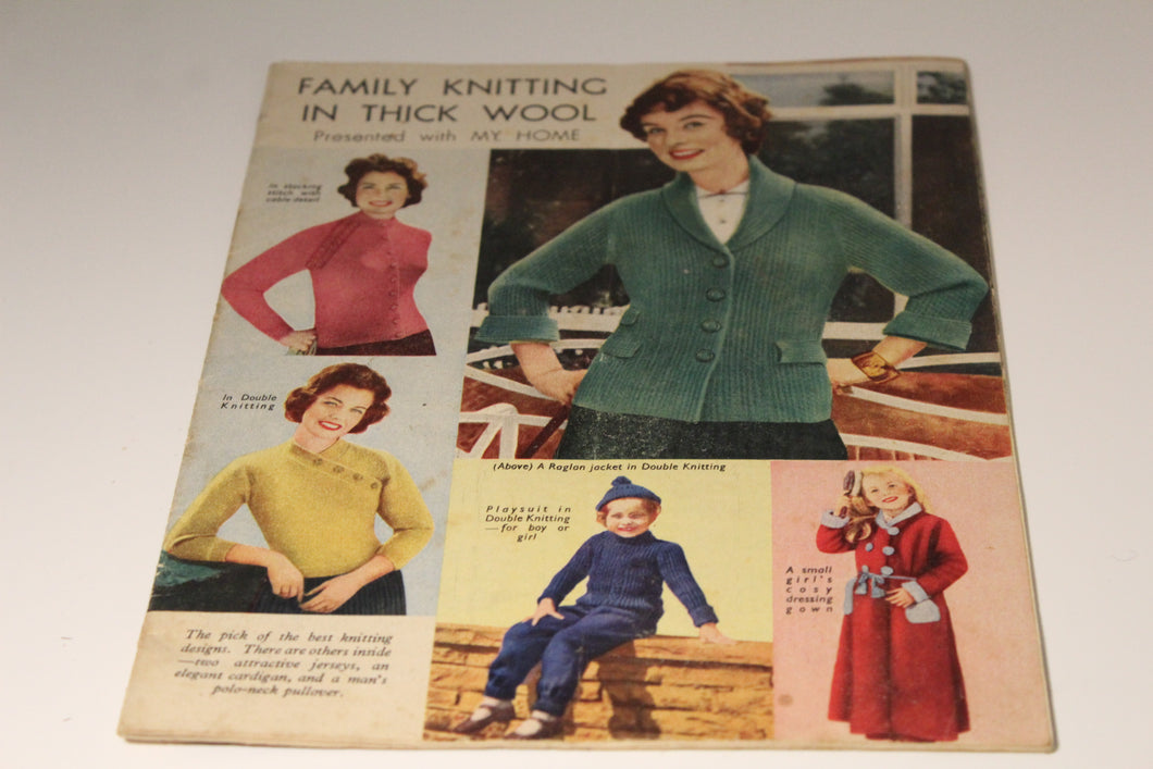 Family Knitting In Thick Wool - Children's Playsuits