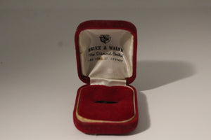 Vintage Red Velvet Bruce & Walsh Diamond Ring Box