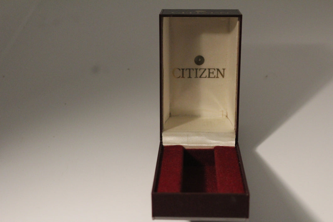 Vintage Citizen Maroon Plastic Watch Box