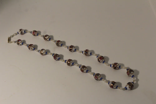 Vintage Murano Wedding Cake Adventurine Glass Beads