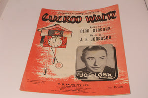 Cuckoo Waltz J E Jonasson  Joe Loss Sheet Music Ephemera