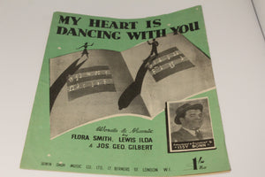 My Heart Is Dancing With You Sheet Music Ephemera